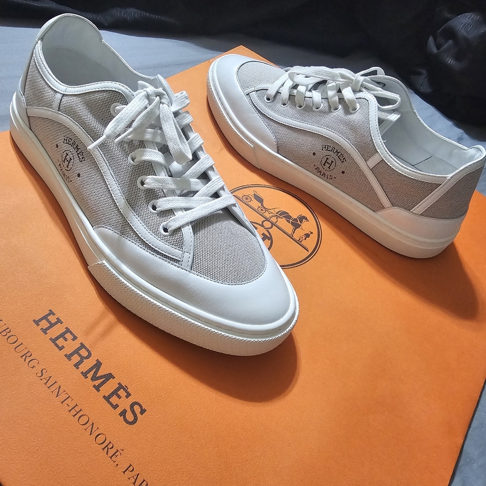 HERMES GET Sneakers Men's SIZE 44 New - Picture 11 of 12